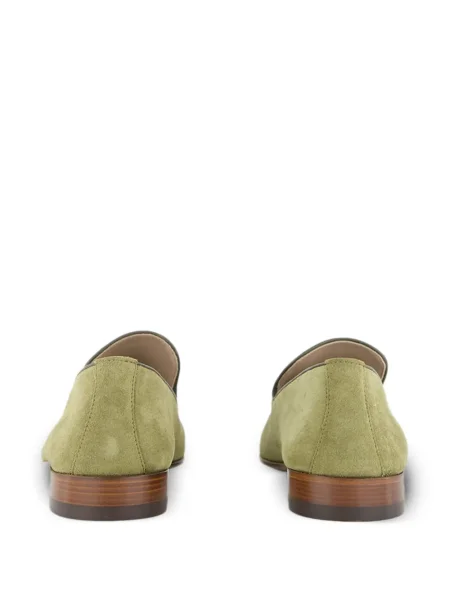 Pantofi loafer Manolo Blahnik din piele de căprioară verde