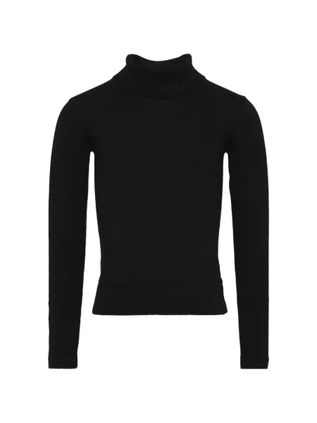 Sweter z golfem dziecięcy Pinko czarny