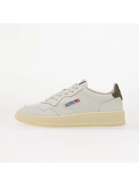 Sneakers Autry Medalist Low Man White/ Chocolate Leather EUR 42 alb