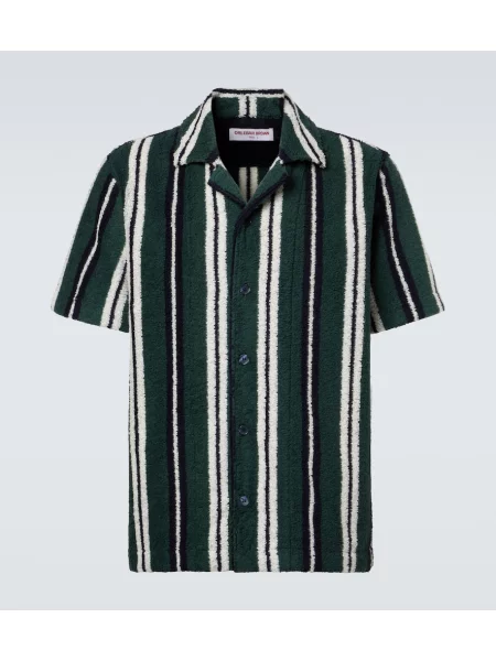 Cămașă Orlebar Brown din material terry maro