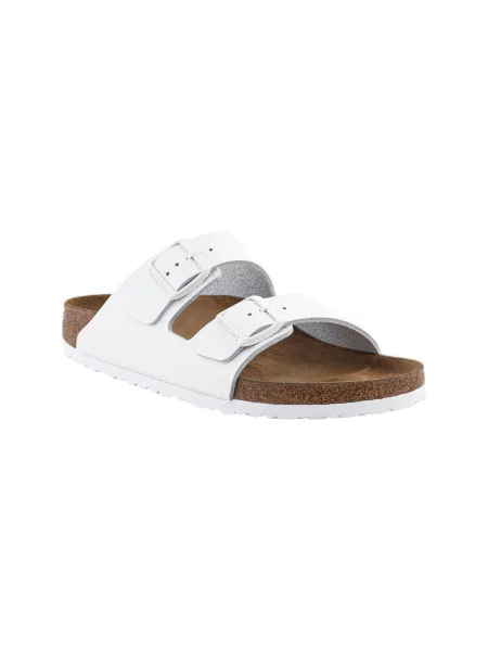 Șlapi Birkenstock din piele alb