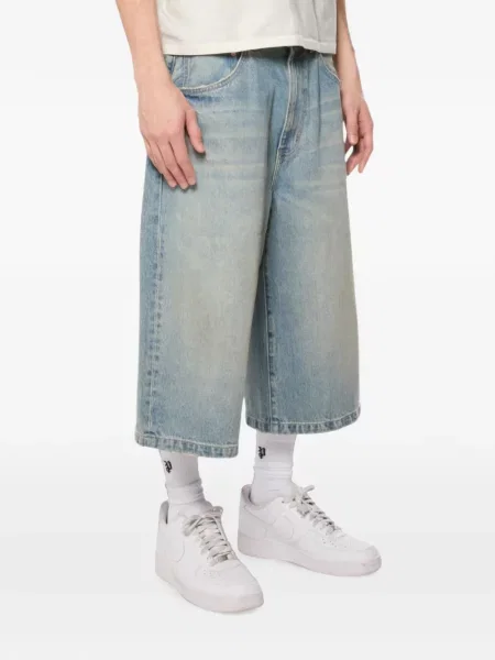 Pantaloni scurți Llc zdrențuiți albastru
