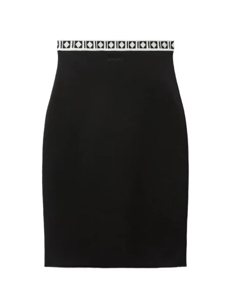 Fustă midi Versace din jacard negru