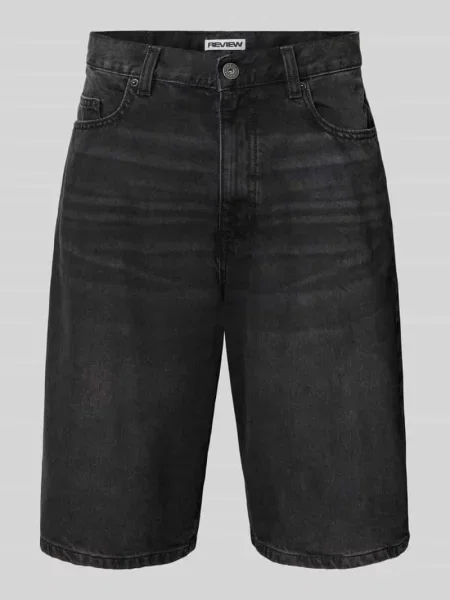 Szorty jeansowe o kroju baggy fit z 5 Review czarne