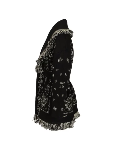 Jacquard kardigan Alanui na rese crna