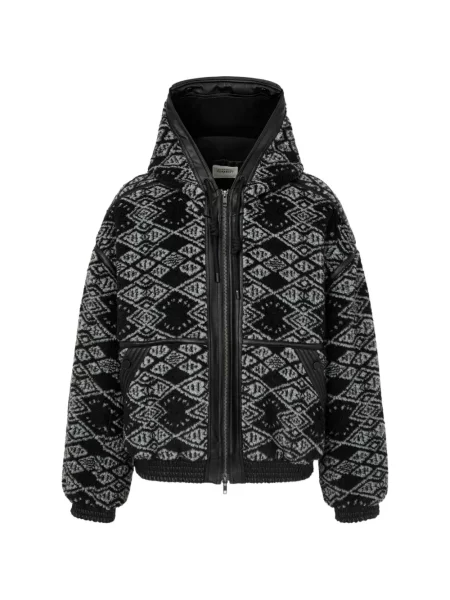 Fleece μπουφάν Tomboy με κουκούλα μαύρο