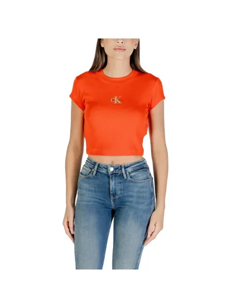 Tricou copii Calvin Klein Jeans roșu