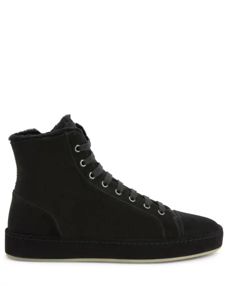 Sneakerși Giuseppe Zanotti din piele de căprioară negru