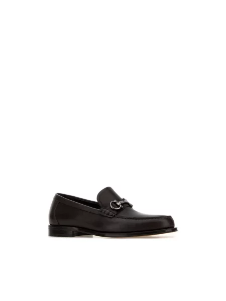 Półbuty Ferragamo skórzane brązowe