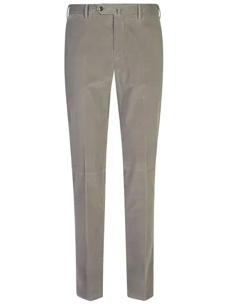 Pantaloni Pt Torino de catifea cord conici gri