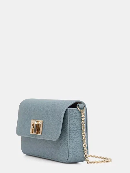 Furla crossbody torbica usnjena modra