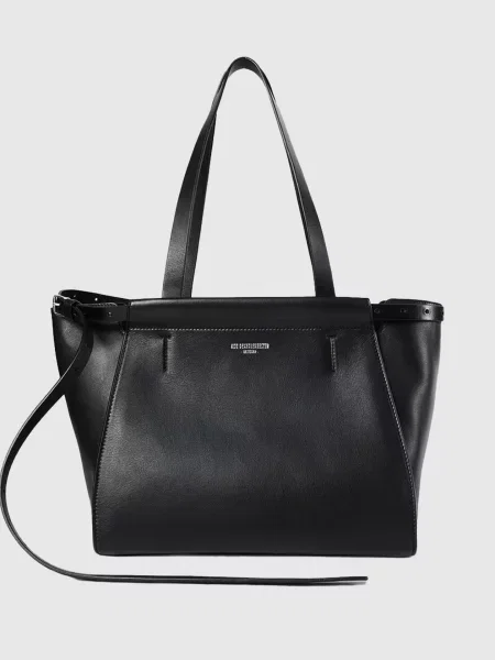 Шкіряна сумка-тоут Endre Ann Demeulemeester чорна