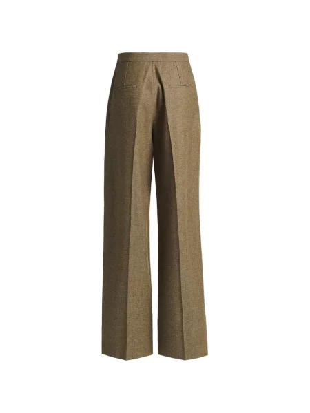 Pantaloni Kiton cu model herringbone maro