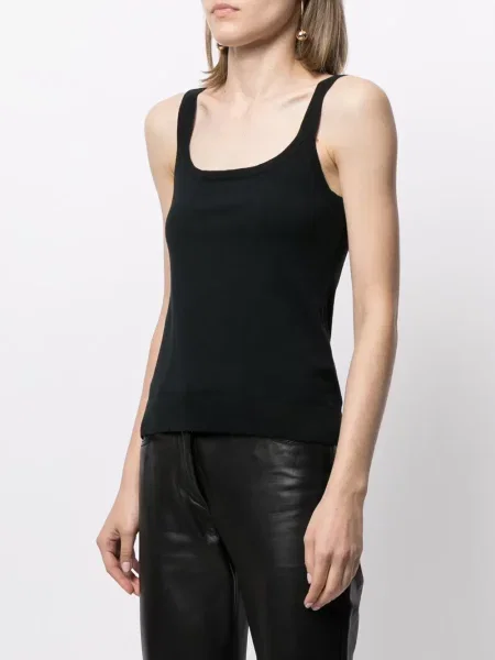 Top Dorothee Schumacher cu decolteu în U negru