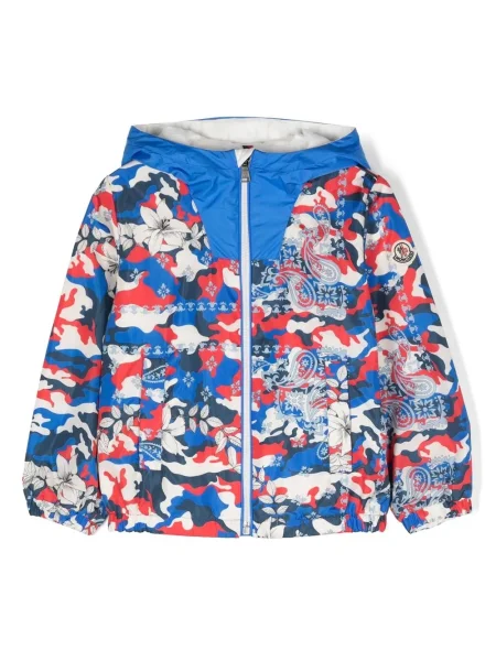 Kurtka dziecięca Moncler Enfant niebieska