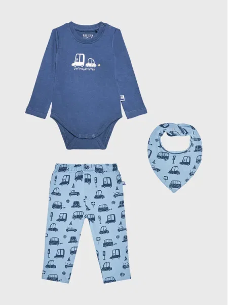 Blue Seven Komplet body i spodnie Granatowy niebieskie
