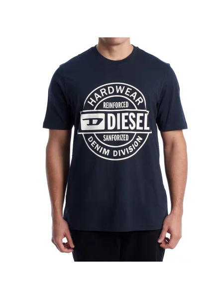 DIESEL Tričko T-JUST námornícka modrá