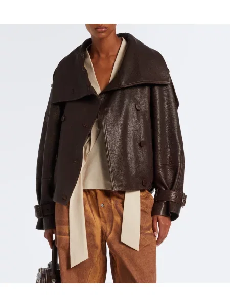 Decupat geanta de piele Acne Studios maro