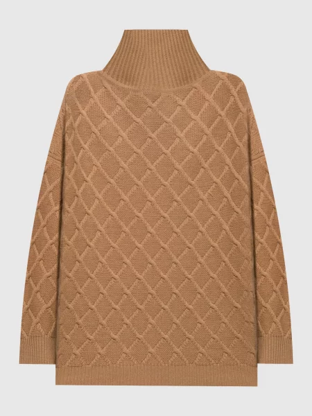 Светр BAMBOLA з вовни і кашеміру Max Mara коричневий