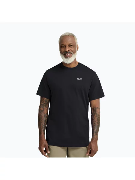 Tricou pentru bărbați Jack Wolfskin Essential black negru