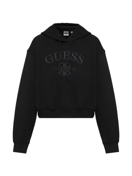Hanorac cu glugă Guess cu cordon negru