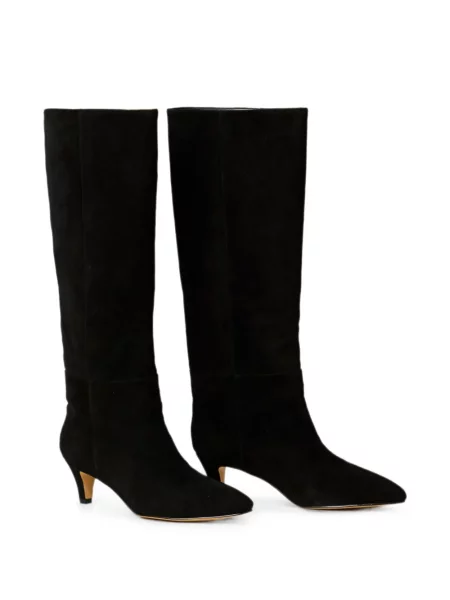 Cizme Twinset din piele de căprioară negru