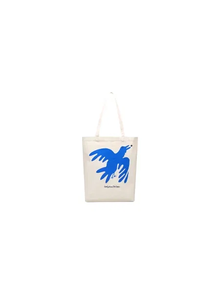 Dedicated Tote Bag Torekov The Phoenix Bird Off-White Unisex Plecaki i torby Dedicated Krem Size: One size biała
