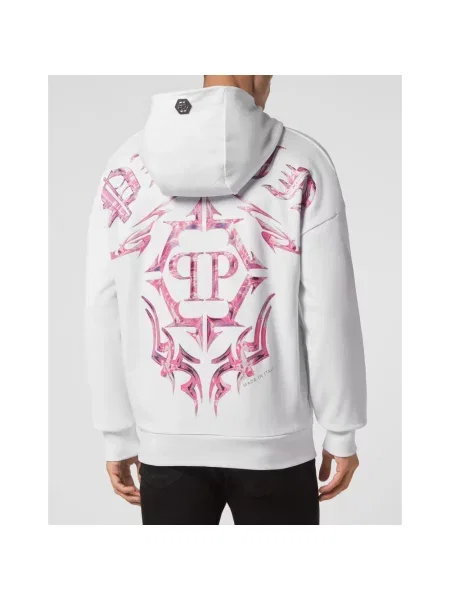 Bluza z kapturem Philipp Plein z kapturem biała