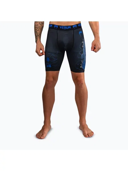 Pantaloni scurți de antrenament pentru bărbați Venum Thunder Dragon Vale Tudo Black/Royal Blue negru