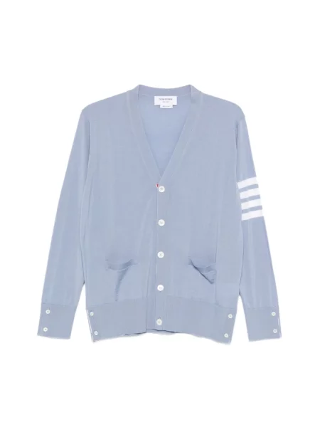 Kardigan Thom Browne z dekoltem w serek niebieski