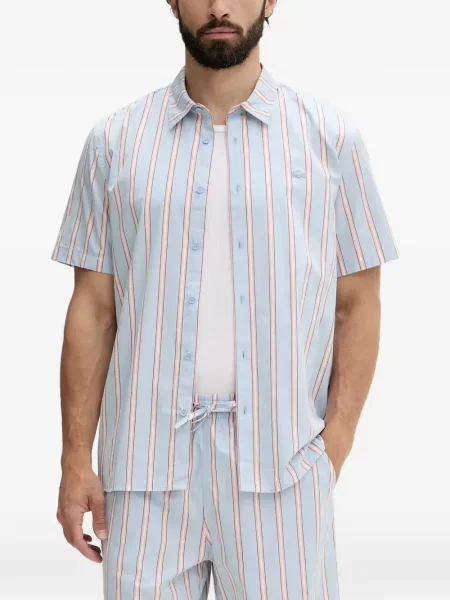 Cămașă Lacoste cu dungi albastru