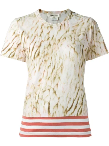 Tricou Comme Des Garçons cu imagine cu imprimeu abstract alb