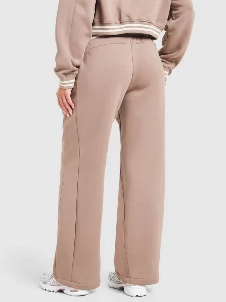 New Balance Spodnie Ribbed Straight Leg brązowe