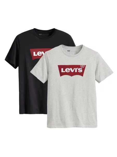 LEVI'S ® Tričko šedá / červená / černá bílá
