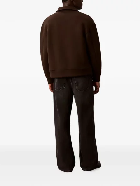 Geacă Calvin Klein cu broderie maro