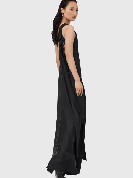 AllSaints sukienka maxi rozkloszowana czarny