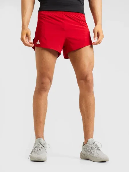 ADIDAS PERFORMANCE Športové nohavice Adizero Essentials / šedobiela červená