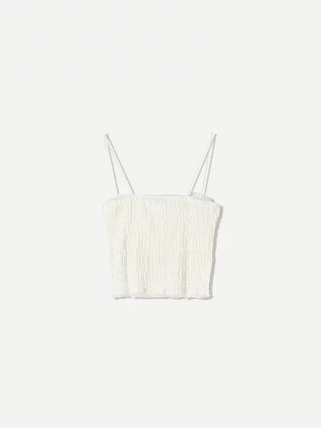 Top Bershka alb