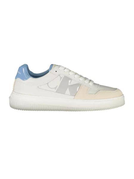 Lniane trampki Calvin Klein białe