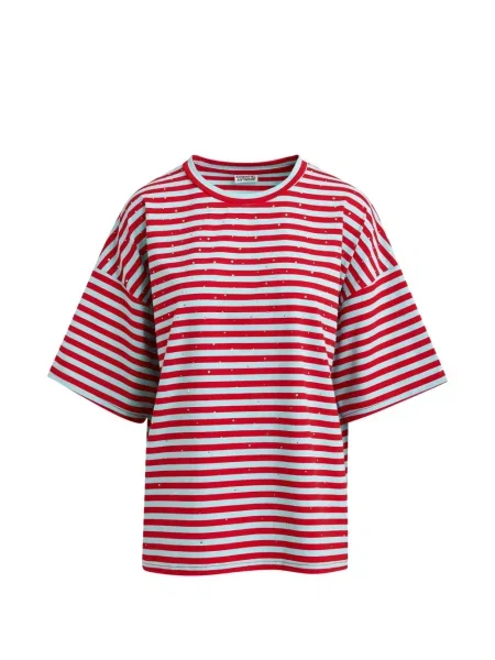 Tricou Essentiel Antwerp cu dungi roșu