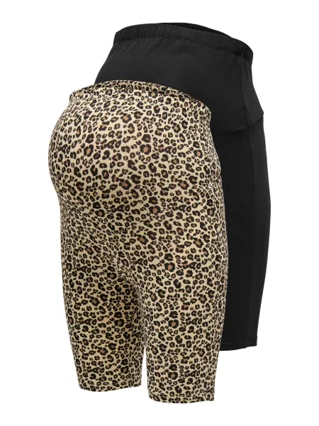 Only Maternity Leggings OLMLOVELY maro / maro deschis negru