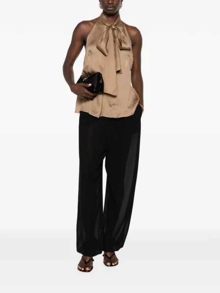 Top Tom Ford cu gât halter maro