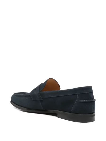 Pantofi loafer Sergio Moretti Firenze din piele de căprioară albastru