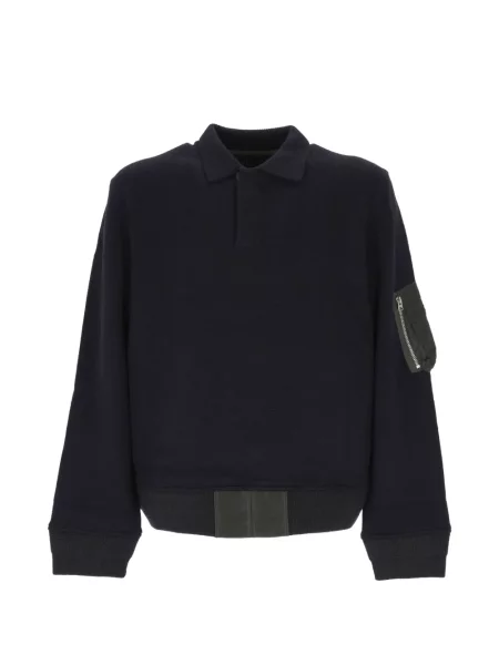 Hanorac cu fermoar Sacai de lână albastru