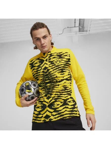 Bluza przedmeczowa z zamkiem Borussia Dortmund żółta