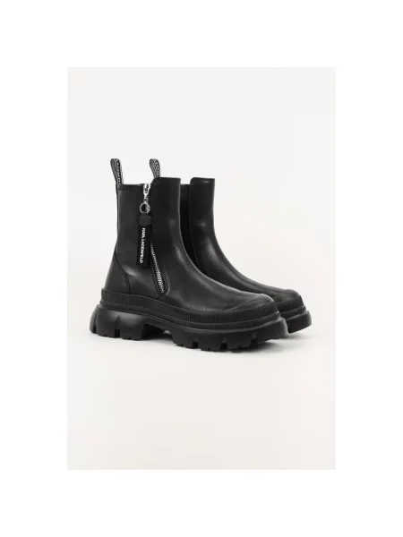 Buty do kostki Karl Lagerfeld skórzane czarne