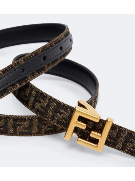 Cu centură reversibil curea Fendi negru