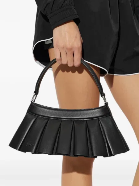 Geantă shopper Lacoste din piele negru
