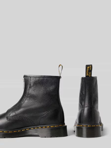 Kozaki ze skóry z zamkiem błyskawicznym Dr. Martens czarne