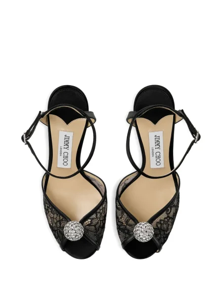 Sandale Jimmy Choo de cristal negru